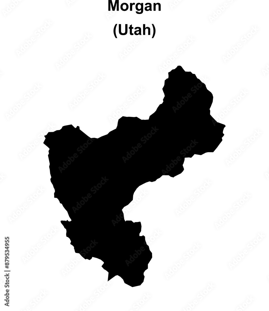 Morgan County (Utah) blank outline map Morgan County (Utah) blank outline map