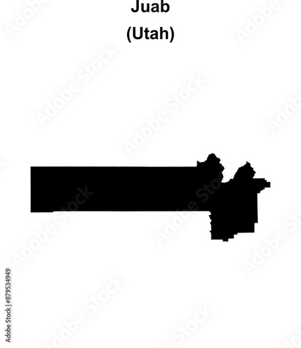 Juab County (Utah) blank outline map