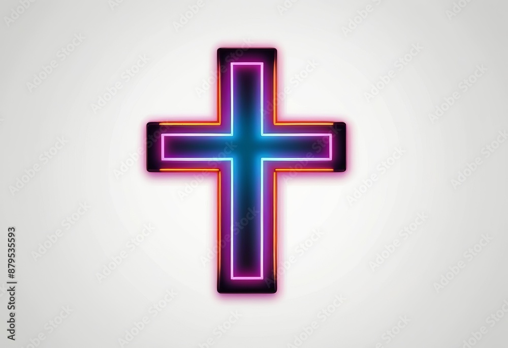 Glowing Neon Cross Symbol: Add a Touch of Energy to Your Creative Projects Glowing Neon Cross Symbol: Add a Touch of Energy to Your Creative Projects