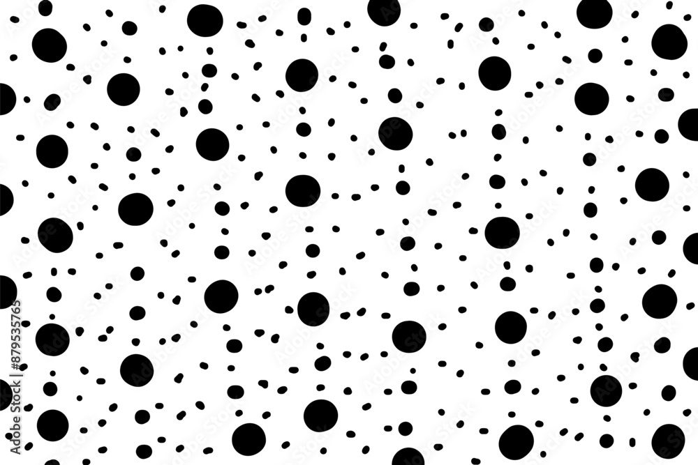 Dots pattern in sketch style. Hand drawn doodle white black background. Vector illustration Dots pattern in sketch style. Hand drawn doodle white black background. Vector illustration