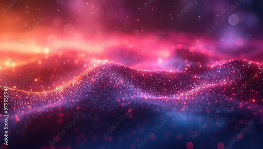 Fototapeta premium Abstract Purple and Orange Glitter Background
