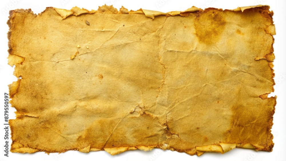 Worn, yellowed, and torn paper with frayed edges, dirt stains, and subtle wrinkles, evoking a sense of aged neglect. Worn, yellowed, and torn paper with frayed edges, dirt stains, and subtle wrinkles, evoking a sense of aged neglect.