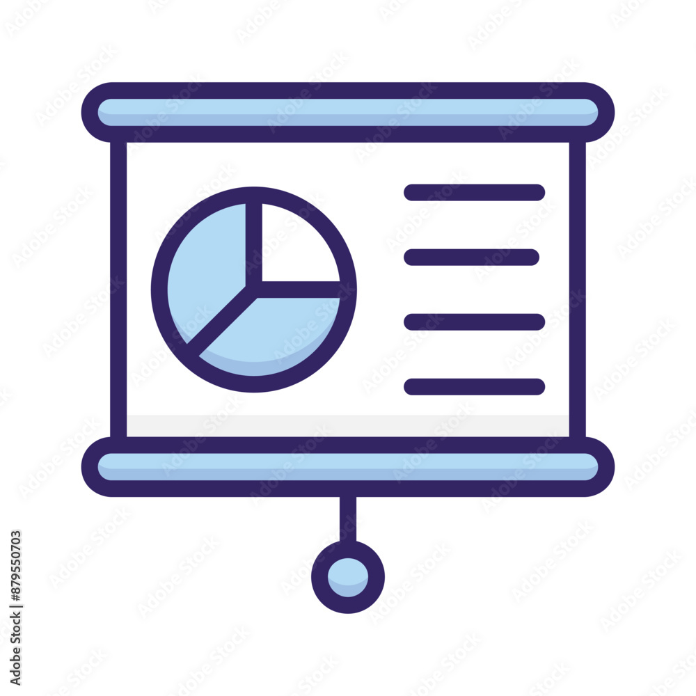 An icon of business graphical presentation, vector of statistical presentation An icon of business graphical presentation, vector of statistical presentation