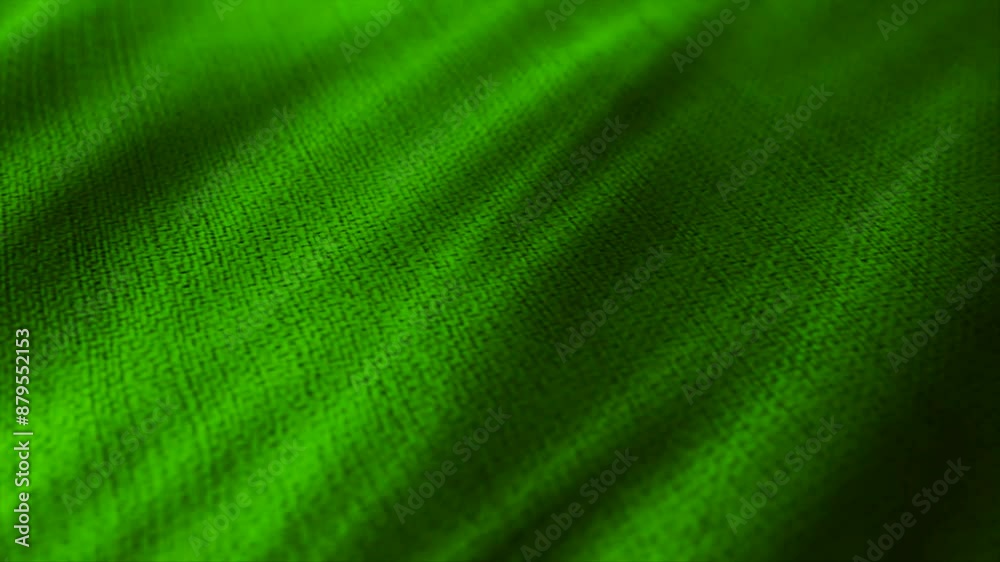green fabric texture design wave background
