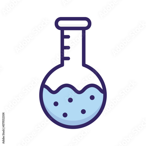 Chemical flask, well designed icon of lab experiment, business experiment vector