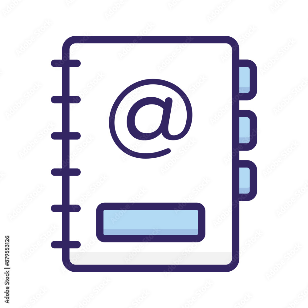Phone book, contact book icon in trendy style, address book vector Phone book, contact book icon in trendy style, address book vector