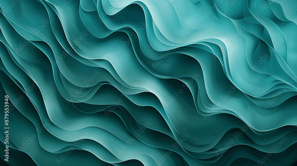 Abstract design with seamless gradient of teal and turquoise Abstract design with seamless gradient of teal and turquoise