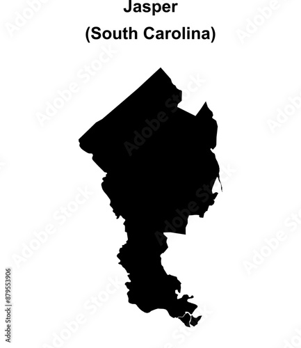 Jasper County (South Carolina) blank outline map
