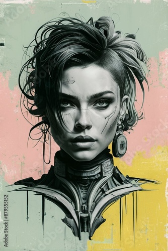 portrait of a woman with painted face