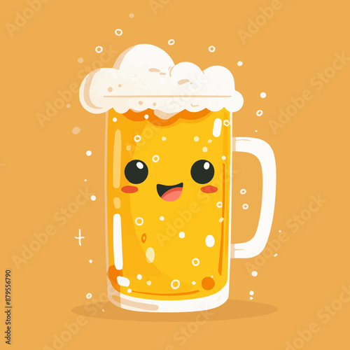 Cute Cartoon Beer Food Char...