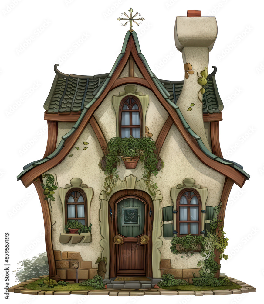 Fototapeta premium PNG Cartoon of Book House architecture building house.