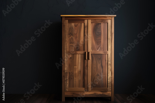 old vintage wooden furniture and accessories on a dark background © Nadezda Ledyaeva