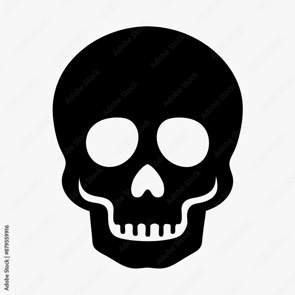 Skull vector illustration, Halloween skull vector art, skull silhouette, skull and crossbones Skull vector illustration, Halloween skull vector art, skull silhouette, skull and crossbones