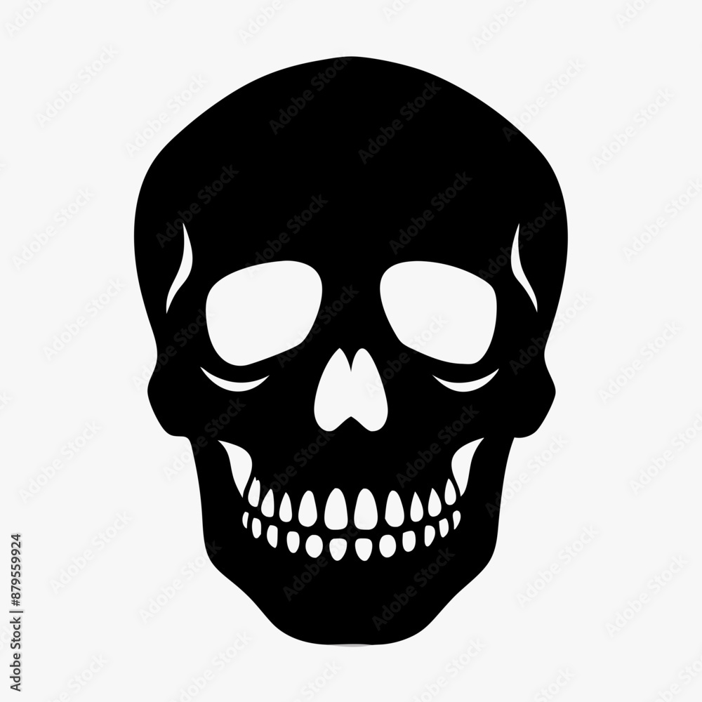 Skull vector illustration, Halloween skull vector art, skull silhouette, skull and crossbones Skull vector illustration, Halloween skull vector art, skull silhouette, skull and crossbones