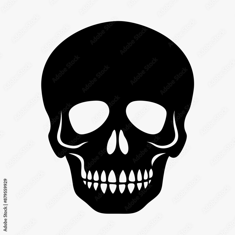 Skull vector illustration, Halloween skull vector art, skull silhouette, skull and crossbones Skull vector illustration, Halloween skull vector art, skull silhouette, skull and crossbones
