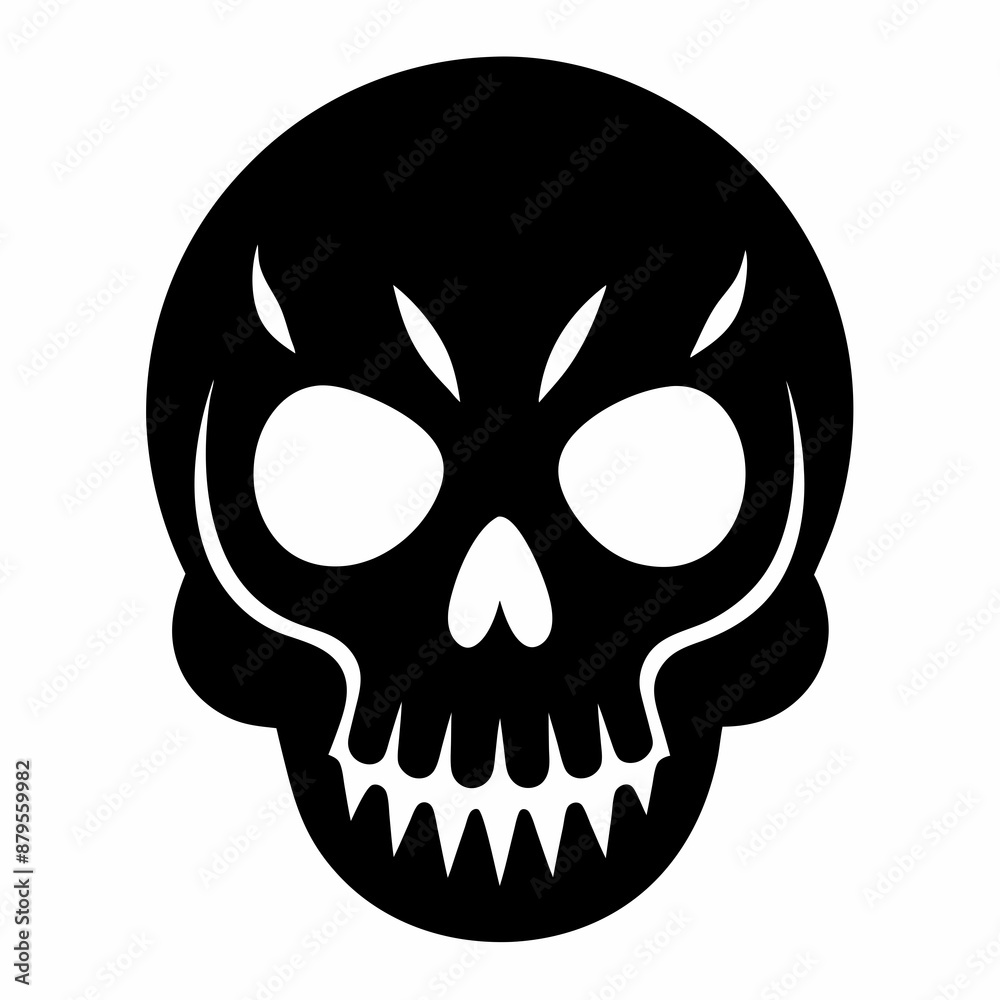 Skull vector illustration, Halloween skull vector art, skull silhouette, skull and crossbones Skull vector illustration, Halloween skull vector art, skull silhouette, skull and crossbones