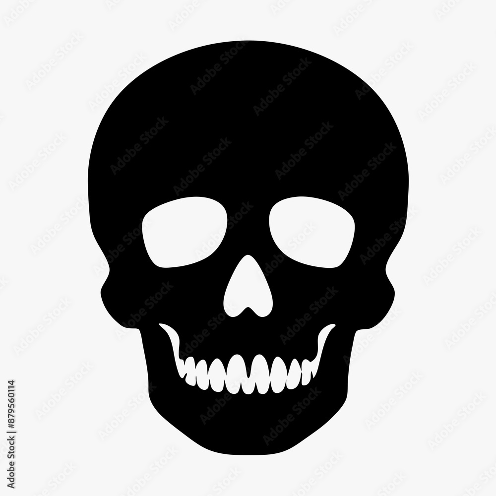 Skull vector illustration, Halloween skull vector art, skull silhouette, skull and crossbones Skull vector illustration, Halloween skull vector art, skull silhouette, skull and crossbones