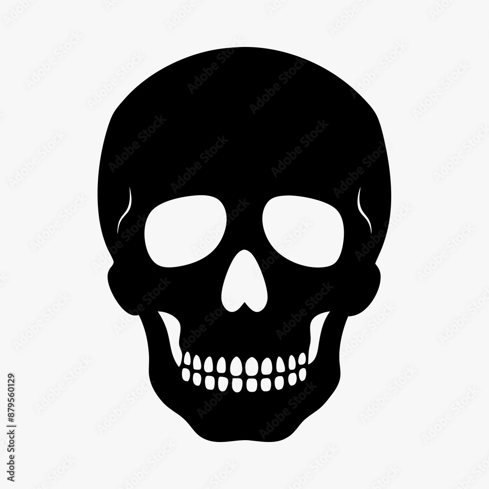 Skull vector illustration, Halloween skull vector art, skull silhouette, skull and crossbones Skull vector illustration, Halloween skull vector art, skull silhouette, skull and crossbones