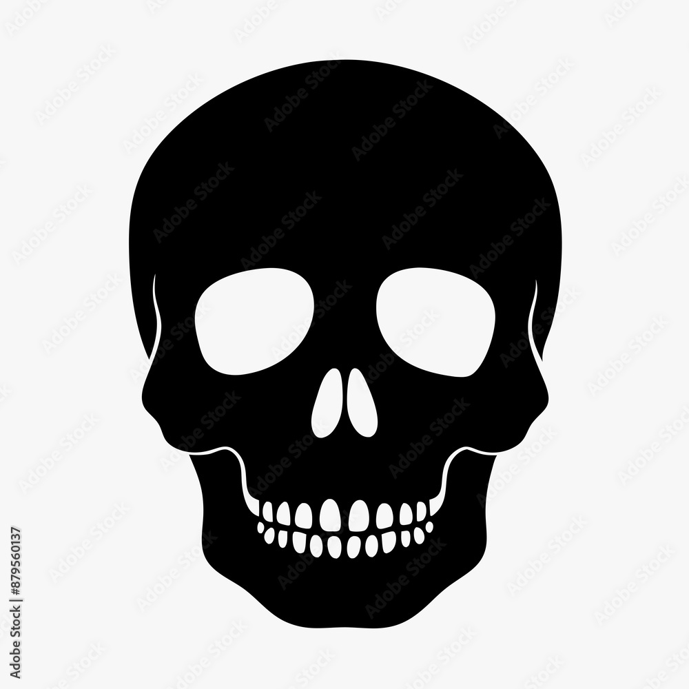 Skull vector illustration, Halloween skull vector art, skull silhouette, skull and crossbones Skull vector illustration, Halloween skull vector art, skull silhouette, skull and crossbones
