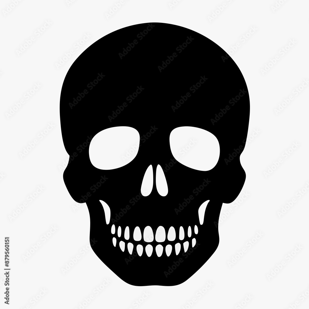 Skull vector illustration, Halloween skull vector art, skull silhouette, skull and crossbones Skull vector illustration, Halloween skull vector art, skull silhouette, skull and crossbones