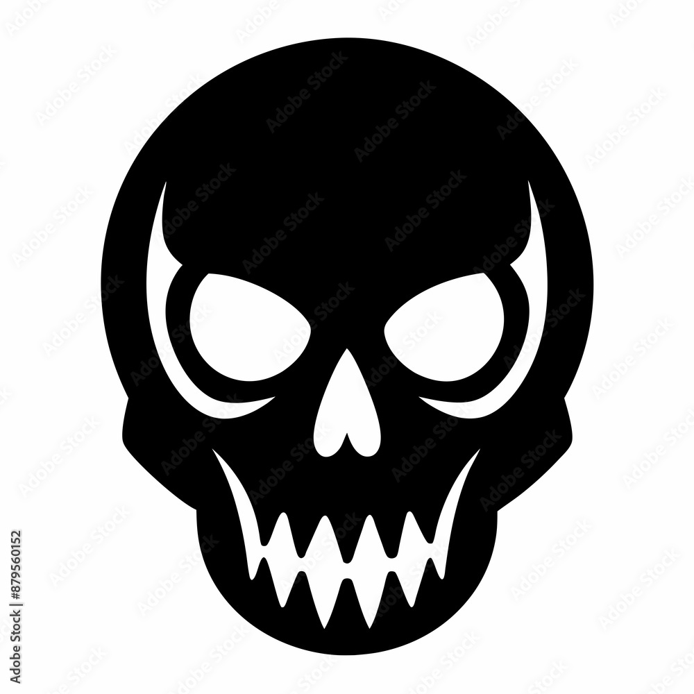 Skull vector illustration, Halloween skull vector art, skull silhouette, skull and crossbones Skull vector illustration, Halloween skull vector art, skull silhouette, skull and crossbones