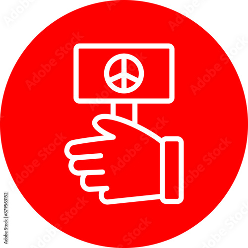 Freedom Vector Line White Circle Red