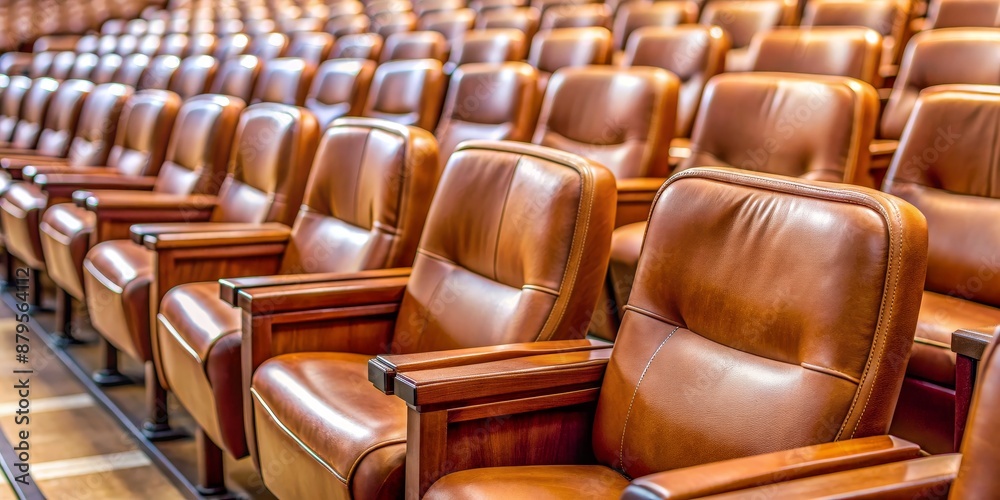 Obraz premium Leather Seats in a Row, Seats, Leather, Auditorium, Cinema