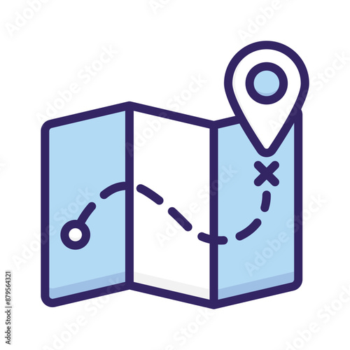 Eye catching vector of map location, trendy icon of map navigation