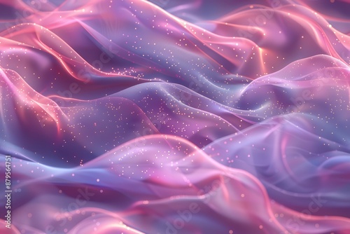 Abstract Background with Wavy Lines and Glitter