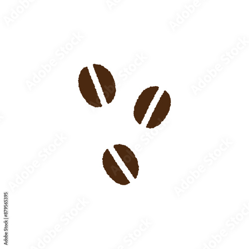 コーヒー豆 シンプル イラスト カラー