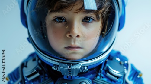 The child in astronaut suit photo