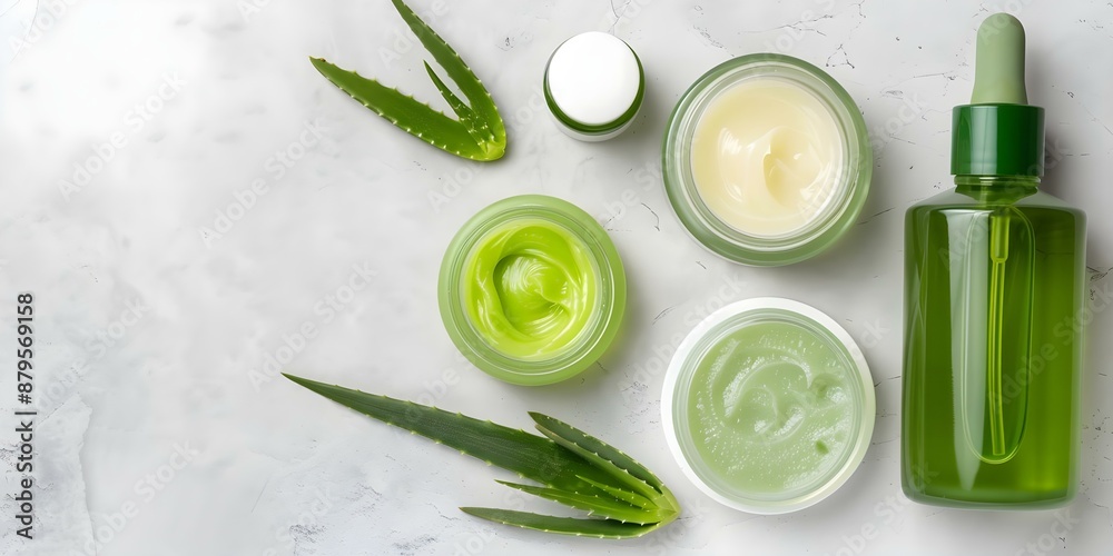 Organic skincare products with aloe vera LED mask moisturizer and revitalizing serum. Concept Skincare Routine, Aloe Vera Benefits, LED Mask Therapy, Moisturizing Products, Revitalizing Serum Organic skincare products with aloe vera LED mask moisturizer and revitalizing serum. Concept Skincare Routine, Aloe Vera Benefits, LED Mask Therapy, Moisturizing Products, Revitalizing Serum