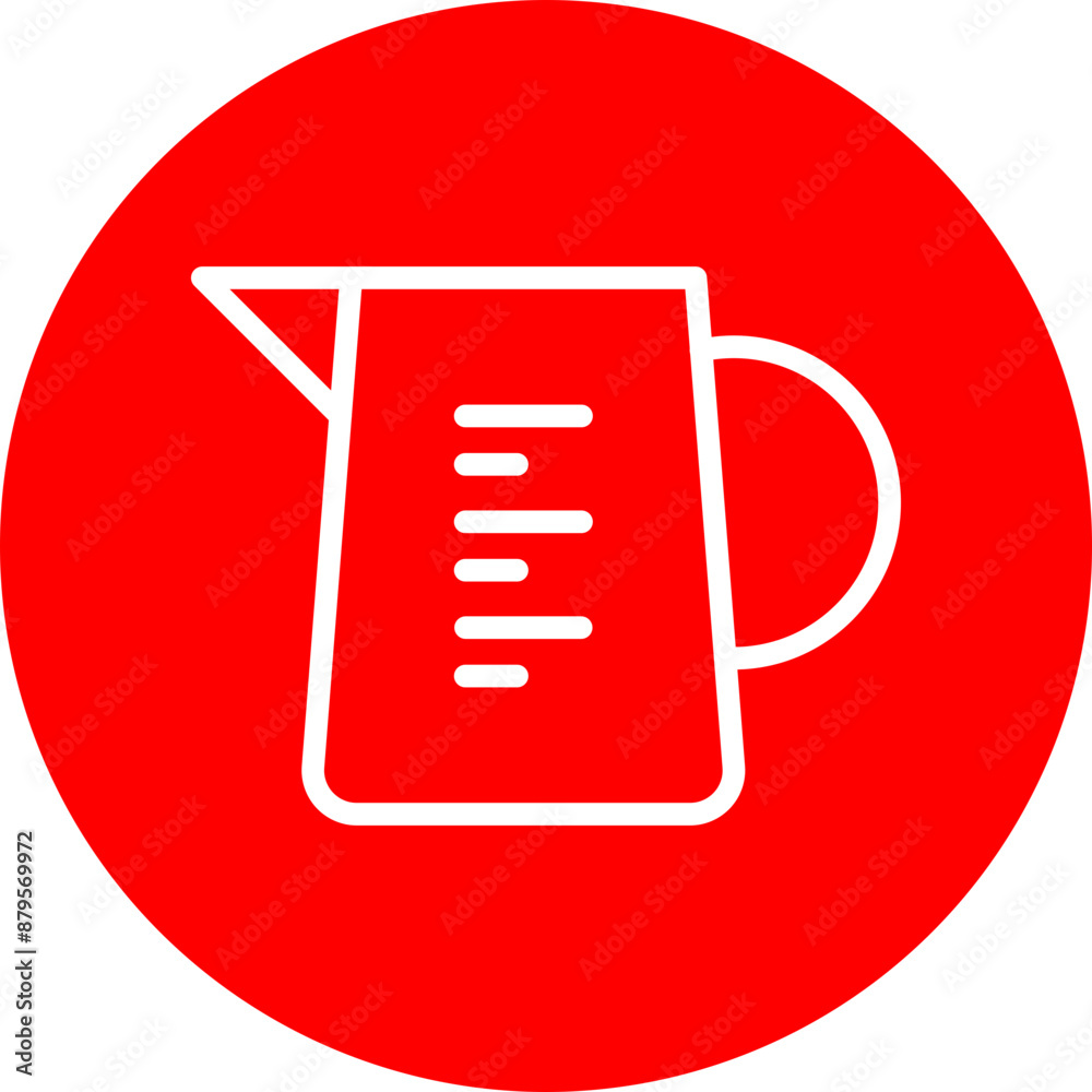Pitcher Vector Line White Circle Red Pitcher Vector Line White Circle Red