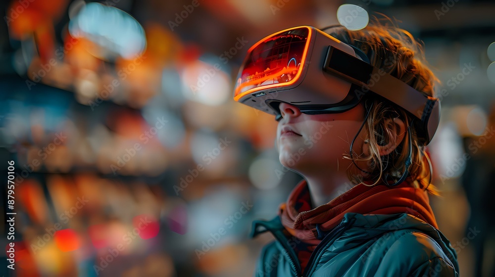 Child wearing virtual reality goggles, immersed in a digital experience. Ideal for technology, virtual reality, and futuristic educational projects. Child wearing virtual reality goggles, immersed in a digital experience. Ideal for technology, virtual reality, and futuristic educational projects.