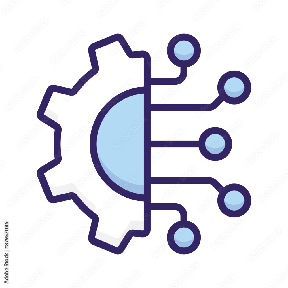 A hybrid icon symbolizing the fusion of technology and mechanical systems A hybrid icon symbolizing the fusion of technology and mechanical systems