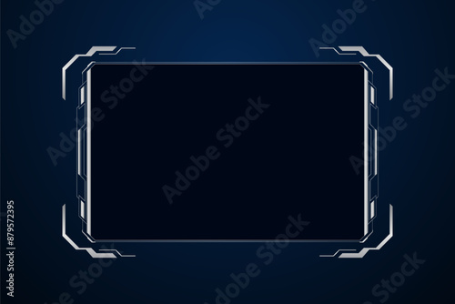 Sci fi futuristic user interface, HUD template frame design, Technology abstract background	
