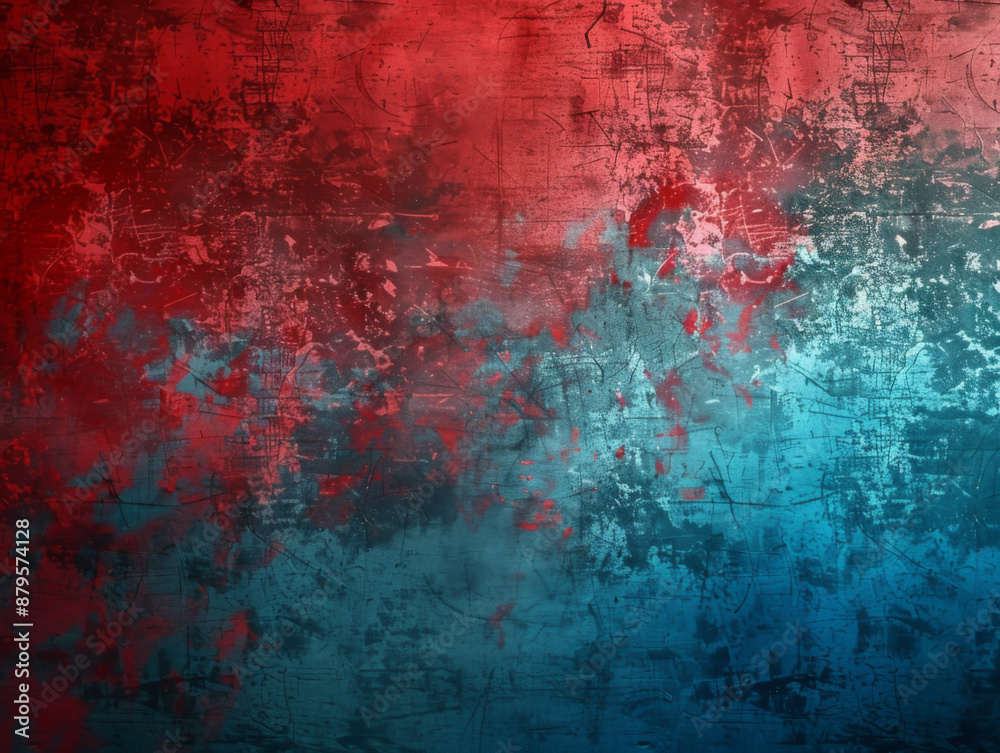 Fototapeta premium Red and Blue Background, Generative AI Illustration