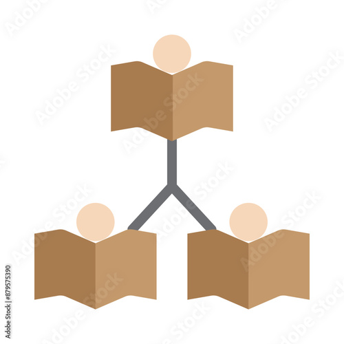 PeertoPeer Learning Vector Flat Icon Design