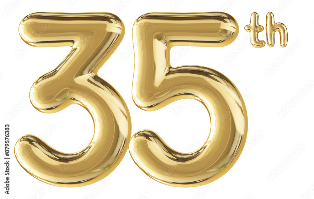 35th Anniversary Gold Number 3D 35th Anniversary Gold Number 3D