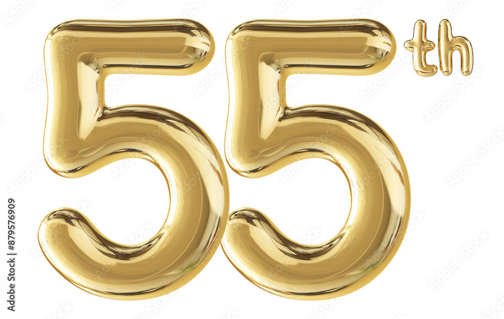 55th Anniversary Gold Number 3D 55th Anniversary Gold Number 3D