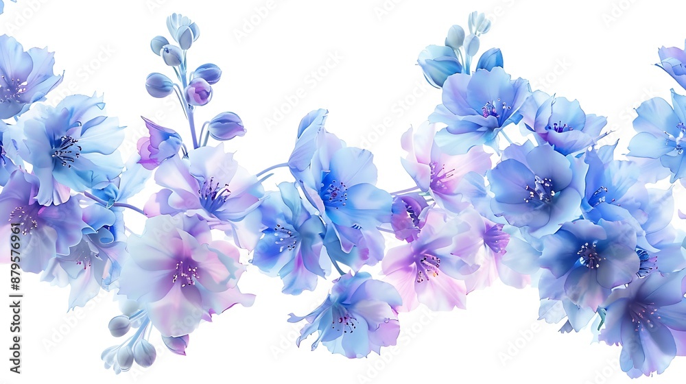 Watercolor Painting of Blue Flowers Watercolor Painting of Blue Flowers
