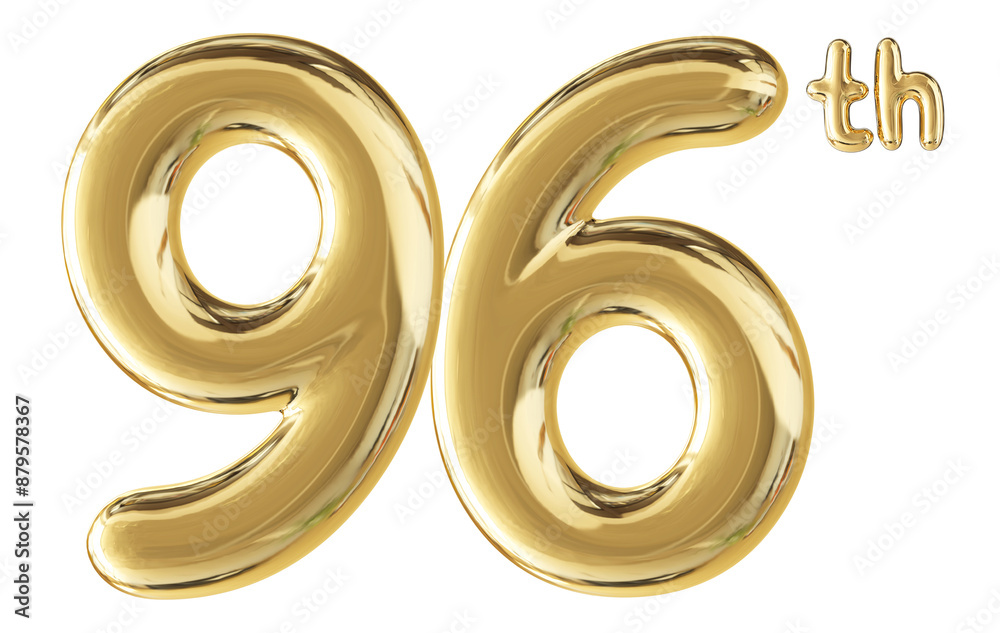96th Anniversary Gold Number 3D 96th Anniversary Gold Number 3D