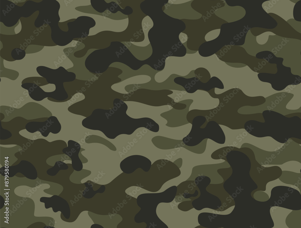 
army camouflage background fabric texture, vector seamless pattern for textiles, khaki print