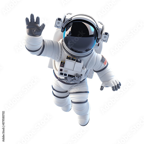 Isolated 3D Space Astronaut