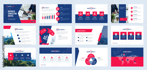 Creative business presentation slides template design