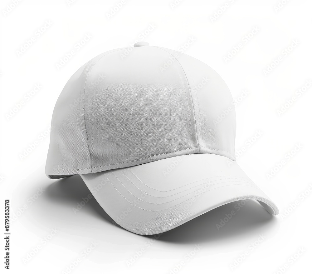 White baseball cap isolated on white background White baseball cap isolated on white background