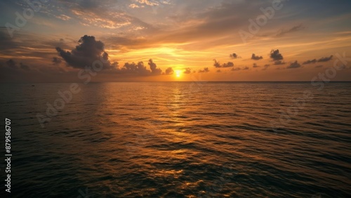  Sunsets golden glow on the horizon