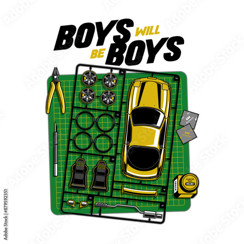 Model Kit Car Toy Illustration