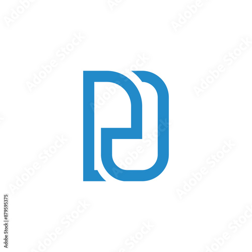 Free Download letter ro blue simple geometric line logo vector - GFXLoad