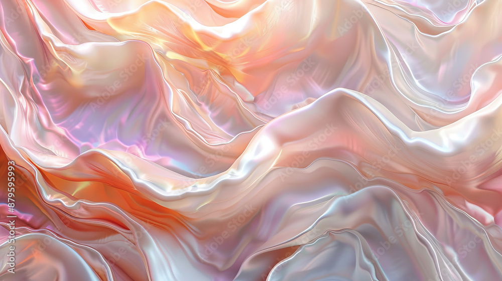 Obraz premium Close-up of mother-of-pearl, background in pastel color.
